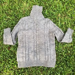 PRELOVED Grey cable knit turtleneck